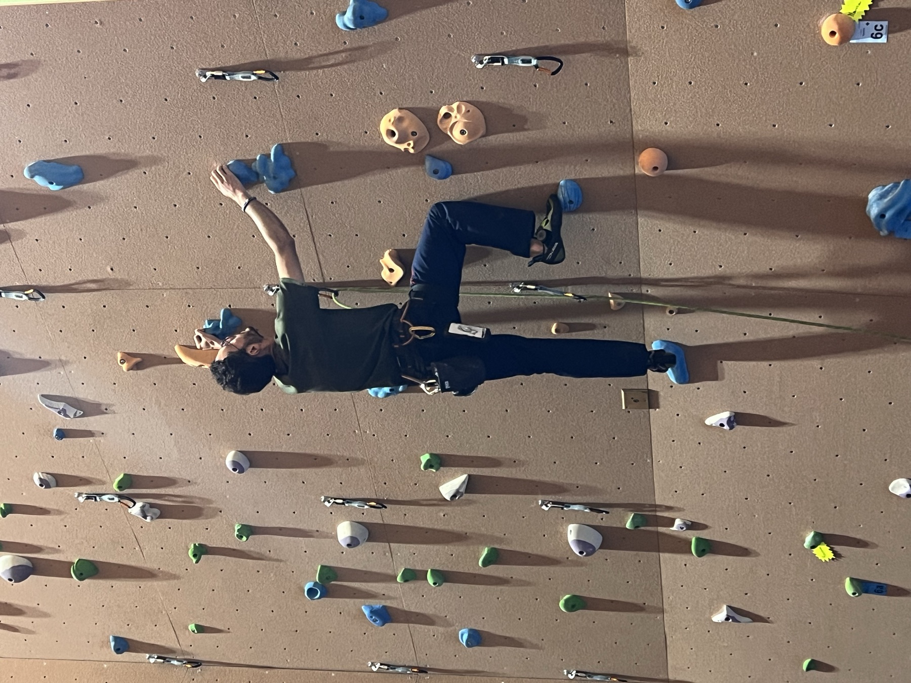 Grimpeur en action sur un mur d'Altigrimp
